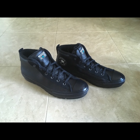 NIB Converse All Black CTAS Street Mids, Size 13 - Picture 4 of 6